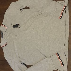 Polo Gray Longsleeve Collared Shirt - Mens Size S